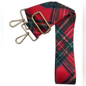 🎄Tartan Red Plaid Adjustable Bag Strap ❤️